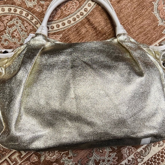 Kate Spade Gold Metallic Tote Purse - Picture 8 of 11